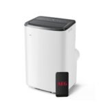 Aire acondicionado portátil - AEG AXP26U339CW Conectividad, Deshumidificador, Silencioso, 9000 fg/h, 30 m², 64 dB(A), Blanco - Imagen 2