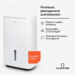 Deshumidificador - KLARSTEIN DryFy Connect 40, 7 l, 45 m², Blanco - Imagen 2