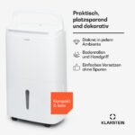 Deshumidificador - KLARSTEIN DryFy Connect 30, 5 l, 30 m², Blanco - Imagen 2