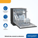 Lavavajillas compacto - EXQUISIT GSP508-030D, 8 servicios, 7 programas, 550 mm - Imagen 3
