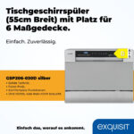 Lavavajillas compacto - EXQUISIT GSP206-030D, 7 programas, 55 cm, Silver - Imagen 2