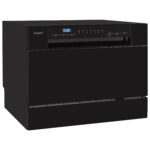 Lavavajillas compacto - EXQUISIT GSP206-030D, 6 servicios, 7 programas, 55 cm, Negro