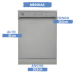 Lavavajillas libre instalación 60 cm - SAUBER SERIE 1-DW6103X V, 4 programas, 59,8 cm - Imagen 5