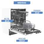 Lavavajillas integrable 60 cm - SAUBER SERIE 1-DWBI6013 V, 4 programas, 59,8 cm, Blanco - Imagen 4