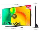TV LED 86" - LG 86NANO766QA, UHD 4K, 86": Procesador Inteligente: α7 Gen5 AI Processor 4K, Smart TV, DVB-T2 (H.265), Negro