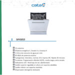 Lavavajillas integrable 60 cm - CATA LVI 61013, 13 servicios, 5 programas, 64,5 cm, Inox - Imagen 2