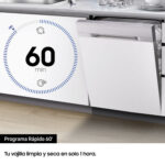 Lavavajillas - Samsung DW60M6050FS, 14 servicios, 7 programas, 59.8 cm, Función Higiene, Configuración Flexible, Inox - Imagen 4