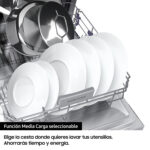 Lavavajillas - Samsung DW60M6050FS, 14 servicios, 7 programas, 59.8 cm, Función Higiene, Configuración Flexible, Inox - Imagen 7