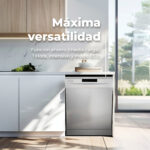 Lavavajillas libre instalación 60 cm - EVVO D1X, 5 programas, 600 mm, Inox - Imagen 2