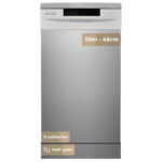 Lavavajillas libre instalación 45 cm - EVVO D1X Slim, 5 programas, 448 mm, Inox