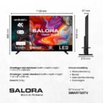 TV LED 50" - SALORA SMART50TV, UHD 4K, Smart TV, DVB-T2 (H.265), Negro - Imagen 4