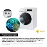 Lavadora carga frontal - Samsung WW11DB7B34GWU3, 11 kg, 1400 rpm, AI EcoBubble™, Función WiFi con SmartThings™, Blanco - Imagen 8