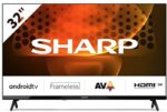 TV LED 32" - SHARP 32FH6EA, HD-ready, Smart TV, DVB-T2 (H.265), negro