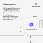 Aire acondicionado portátil - KLARFIT Aero Ring, 9000 fg/h, 31 m², 64 dB(A), Blanco - Imagen 3