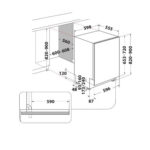 Lavavajillas integrable - Whirlpool WRIC 3C26, 14 servicios, 8 programas, 60 cm, Power Clean, 6th SENSE, Inox - Imagen 2