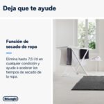 Deshumidificador - De'Longhi Tasciugo AriaDry Light DNS80, Extracción 7.5 l/día, Depósito de 2,8 l, Superficia de 85 m³, Pantalla LCD, Ionizador, Gris - Imagen 4