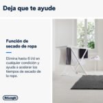 Deshumidificador - De'Longhi Tasciugo AriaDry Light DNS65, Extracción de 6 l/día, Depósito de 2.8 l, Superficie máxima 75 m³, Ionizador, Gris - Imagen 4
