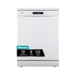 Lavavajillas - Hisense HS622E10W, 13 servicios, 7 Programas, 59.8 cm, Media carga, Blanco