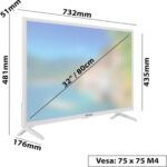 TV LED 32" - TELEFUNKEN 15347, HD, Negro - Imagen 3