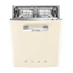Lavavajillas integrable 60 cm - SMEG STFABCR3, 13 servicios, 11 programas, 598 mm, Crema de