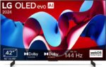 TV OLED 42" - LG OLED42C47LA, OLED 4K, α9 Gen 7 AI processor 4K, Smart TV, DVB-T2 (H.265), Negro