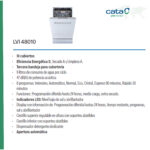 Lavavajillas integrable 45 cm - CATA LVI 48010, 10 servicios, 8 programas, 44,8 cm, Blanco - Imagen 3