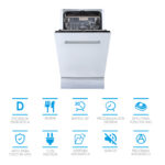 Lavavajillas de libre instalación 45 cm - EDESA EDB-4711-I SL, 10 servicios, 7 programas, 44,8 cm, blanco - Imagen 2