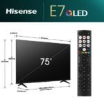 TV LED - HISENSE His 75E77NQ (cm (Zoll)), UHD 4K, Smart TV, Negro - Imagen 2