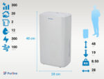 Deshumidificador - PURLINE DRYOS 12, 2 l, 20 m², Blanco - Imagen 4