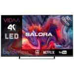 TV LED 50" - SALORA FOD50UV, UHD 4K, Smart TV, DVB-T2 (H.265), Negro