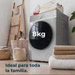 Lavadora carga frontal - CECOTEC Bolero DressCode 8800 Inverter Steel A, 8 kg, 1400 rpm, 16 programas, Multicolor - Imagen 2