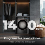 Lavadora carga frontal - CECOTEC Bolero DressCode 10900 Inverter FullColor Steel A, 10 kg, 11 programas, Multicolor - Imagen 2