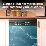 Lavavajillas libre instalación 60 cm - CECOTEC Bolero Aguazero 6700 Dark B, 15 servicios, 14 programas, 60 cm, Grey - Imagen 9