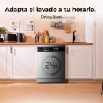 Lavavajillas libre instalación 60 cm - CECOTEC Bolero Aguazero 6700 Inox B, 15 servicios, 8 programas, 600 mm, Gris - Imagen 6