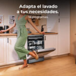 Lavavajillas libre instalación 60 cm - CECOTEC Bolero Aguazero 6700 Inox B, 15 servicios, 8 programas, 600 mm, Gris - Imagen 7