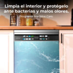 Lavavajillas libre instalación 60 cm - CECOTEC Bolero Aguazero 6700 Inox B, 15 servicios, 8 programas, 600 mm, Gris - Imagen 8