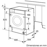 Lavadora secadora integrable - Siemens WK12D322ES, IQ300, 7 kg+4kg, 1200 rpm, 9 programas, Display XL, Inicio diferido 24 hs, Blanco - Imagen 2