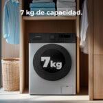 Lavadora carga frontal - CECOTEC Bolero DressCode 7150 Inverter Steel A, 7 kg, 12 programas, Multicolor - Imagen 2