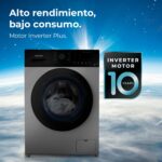 Lavadora carga frontal - CECOTEC Bolero DressCode 7150 Inverter Steel A, 7 kg, 12 programas, Multicolor - Imagen 5