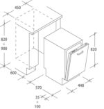 Lavavajillas integrable- Candy Brava CDIH 1L949, 9 servicios, 5 programas, 45 cm, Inicio Diferido, Seguridad Aquastop, Sin panelar - Imagen 3