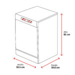 Lavavajillas - Beko DVN05320X, 13 servicios, 5 programas, 60 cm, Inox - Imagen 2