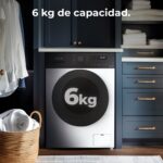 Lavadora carga frontal - CECOTEC Bolero DressCode 6150 Inverter A, 6 kg, 12 programas, Multicolor - Imagen 2