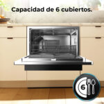 Lavavajillas compacto - CECOTEC Bolero Aguazero 2500 S-BI Black Glass D, 59,5 cm, Multicolor - Imagen 3