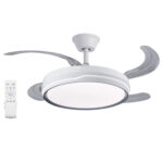 Ventilador de techo con Luz - SELEOK FLMFSD-2301, 30 W, 6 velocidades, Blanco