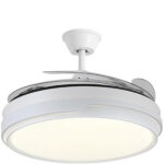 Ventilador de techo con Luz - SELEOK FLMFSD-2301, 30 W, 6 velocidades, Blanco - Imagen 2