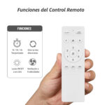 Ventilador de techo con Luz - SELEOK FLMFSD-2301, 30 W, 6 velocidades, Blanco - Imagen 5
