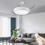 Ventilador de techo con Luz - SELEOK FLMFSD-2301, 30 W, 6 velocidades, Blanco - Imagen 6