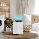 Deshumidificador - HOMCOM 821-040V90WT, 5,5 l, 100 m², Blanco - Imagen 2