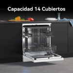 Lavavajillas libre instalación 60 cm - VOK EVD-14FCWAD, 8 programas, 60 cm, Blanco - Imagen 6