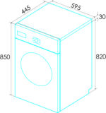 Lavadora carga frontal - EDESA EWF-7201 X, 7 kg, 15 programas, Inox - Imagen 3